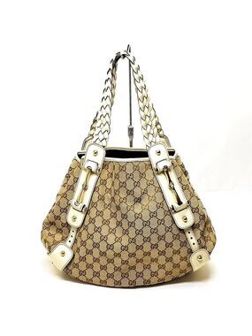 Gucci Hand Bag Brown Canvas 490-052925